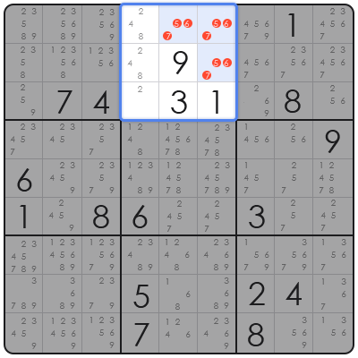 sudoku with auto candidate mode